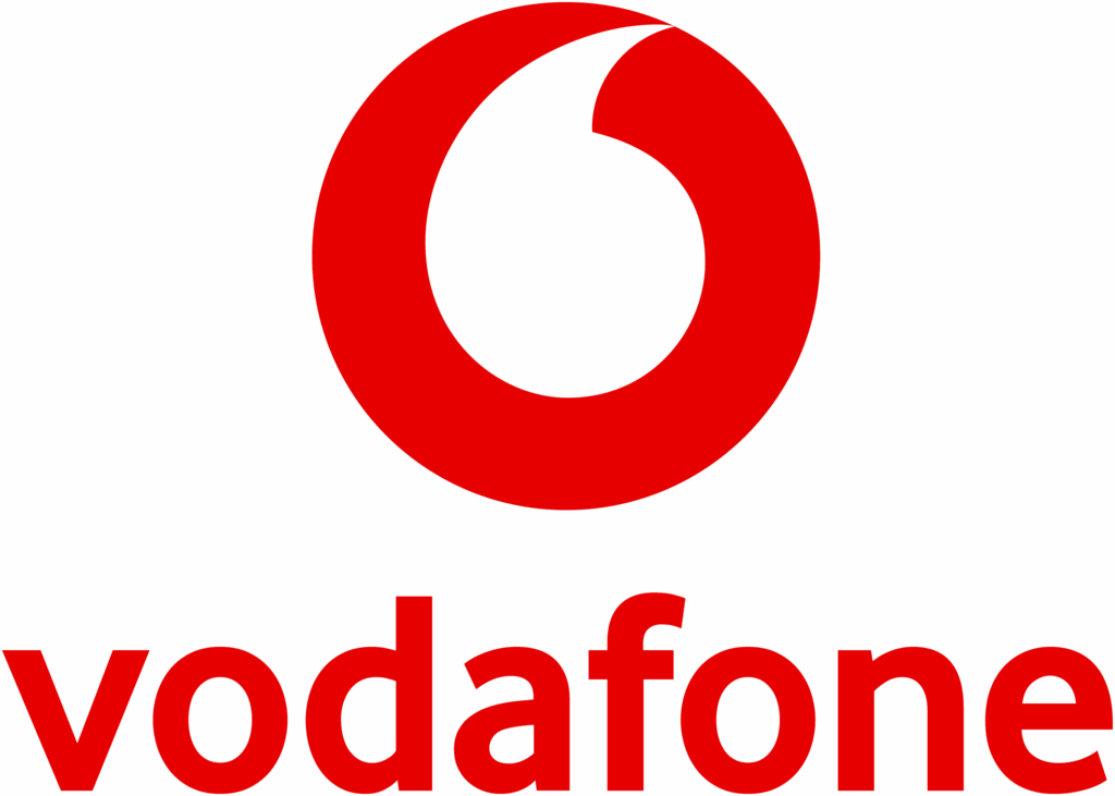 Logo Vodafone vertical color rojo